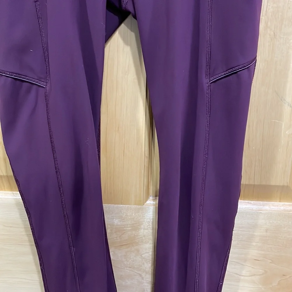 Lululemon burgundy leggings size 4